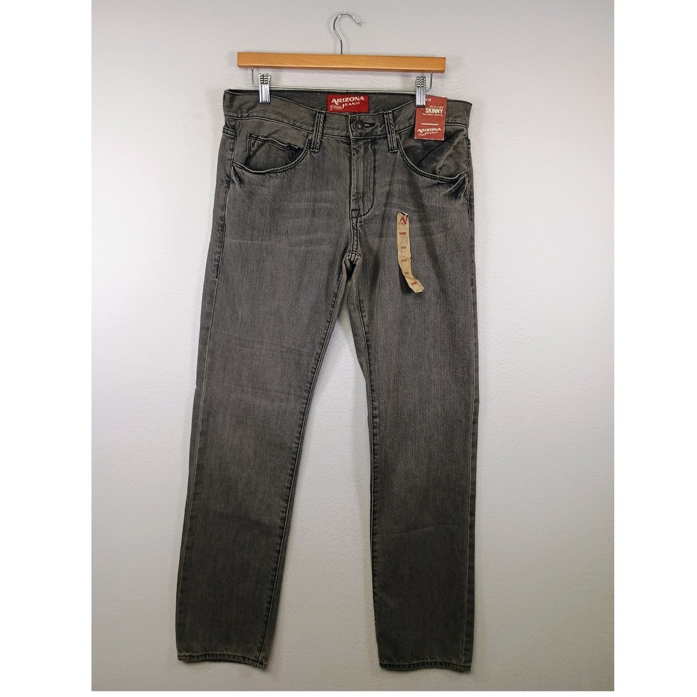 Streetwear Arizona Jean Co Men 32x32 Gray Skinny Extra Slim Fit Faded Denim Pant